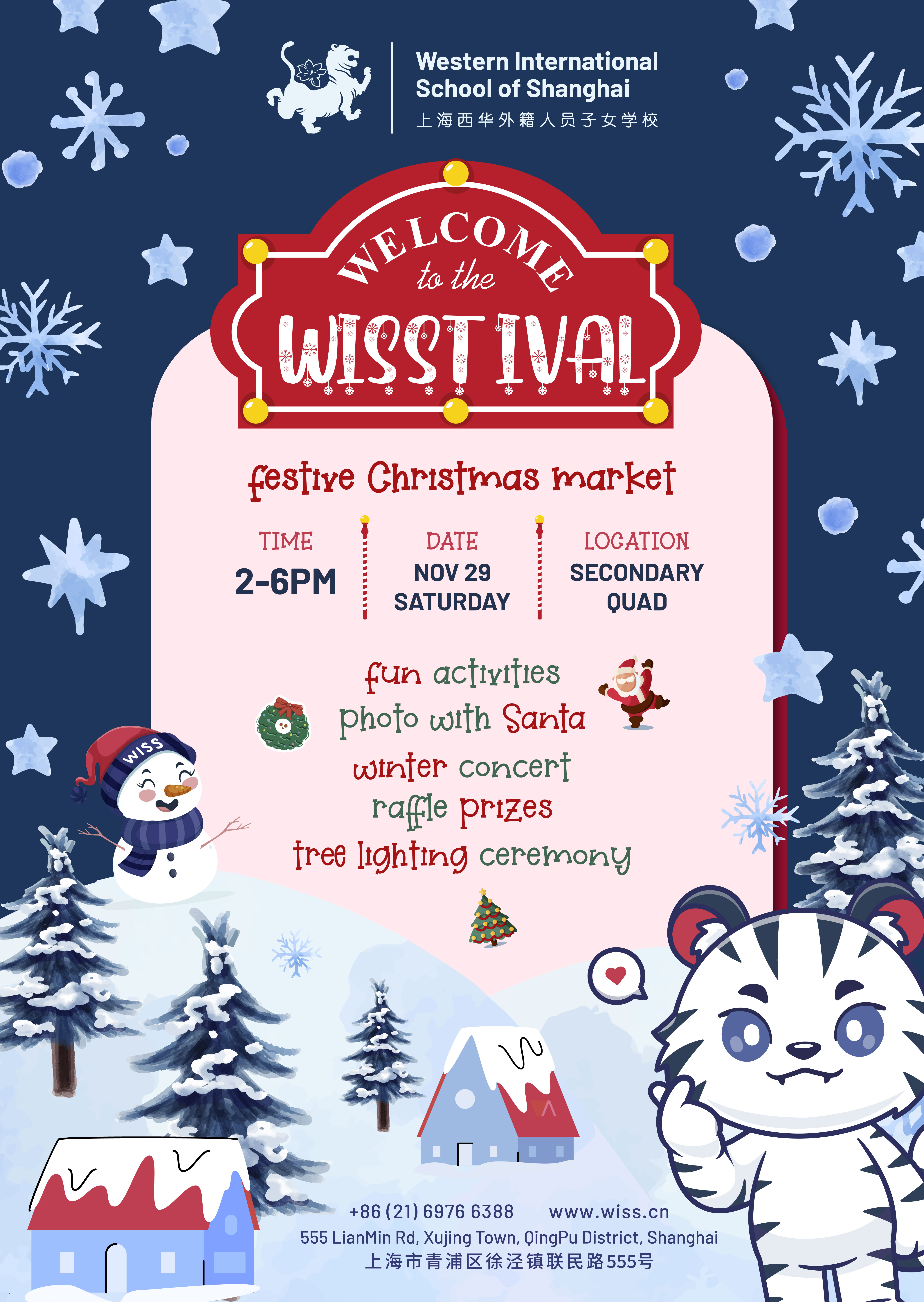 WISStival - Western International School of Shanghai Christmas Market - Family Event
